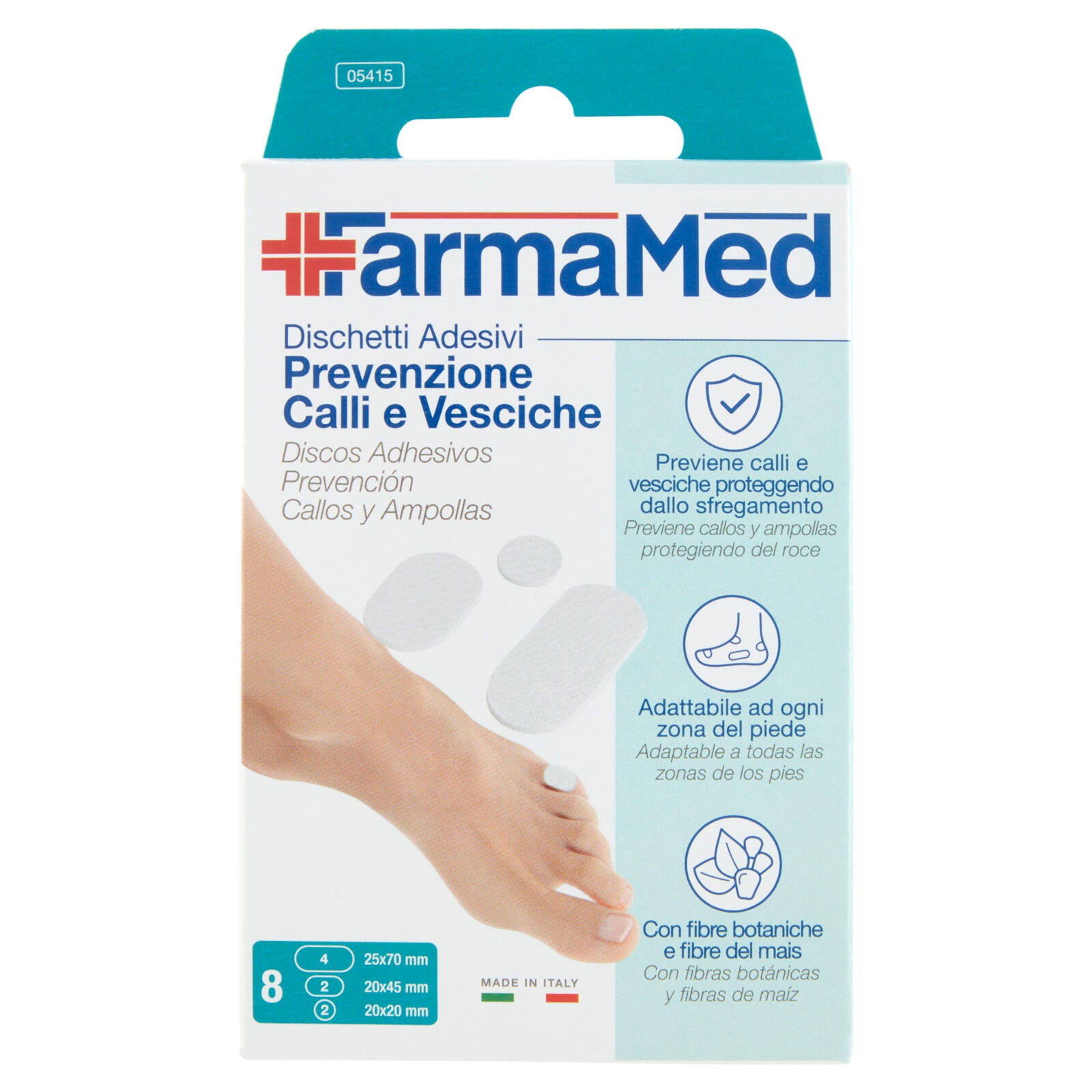FarmaMed Dischetti Adesivi Prevenzione Calli e Vesciche 8 pz (25528563)