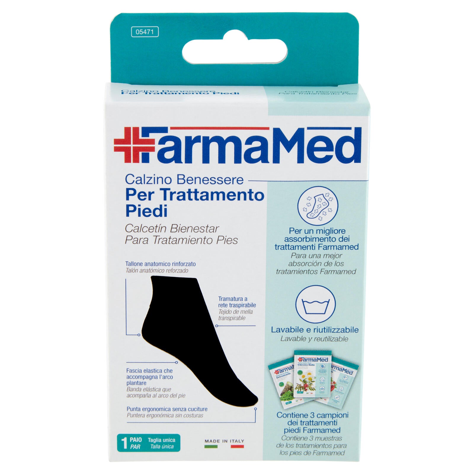 FarmaMed Calzino Benessere per il Trattamento Piedi 1 Paio (25528465)