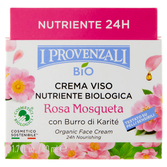 I Provenzali Bio Crema Viso Nutriente Biologica Rosa Mosqueta 50 ml
