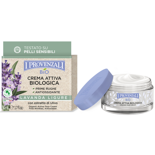 I PROVENZALI - CREMA ATTIVA VISO BIOLOGICA PRIME RUGHE ANTIOSSIDANTE LAVANDA LIGURE - 50 ML (25531102)