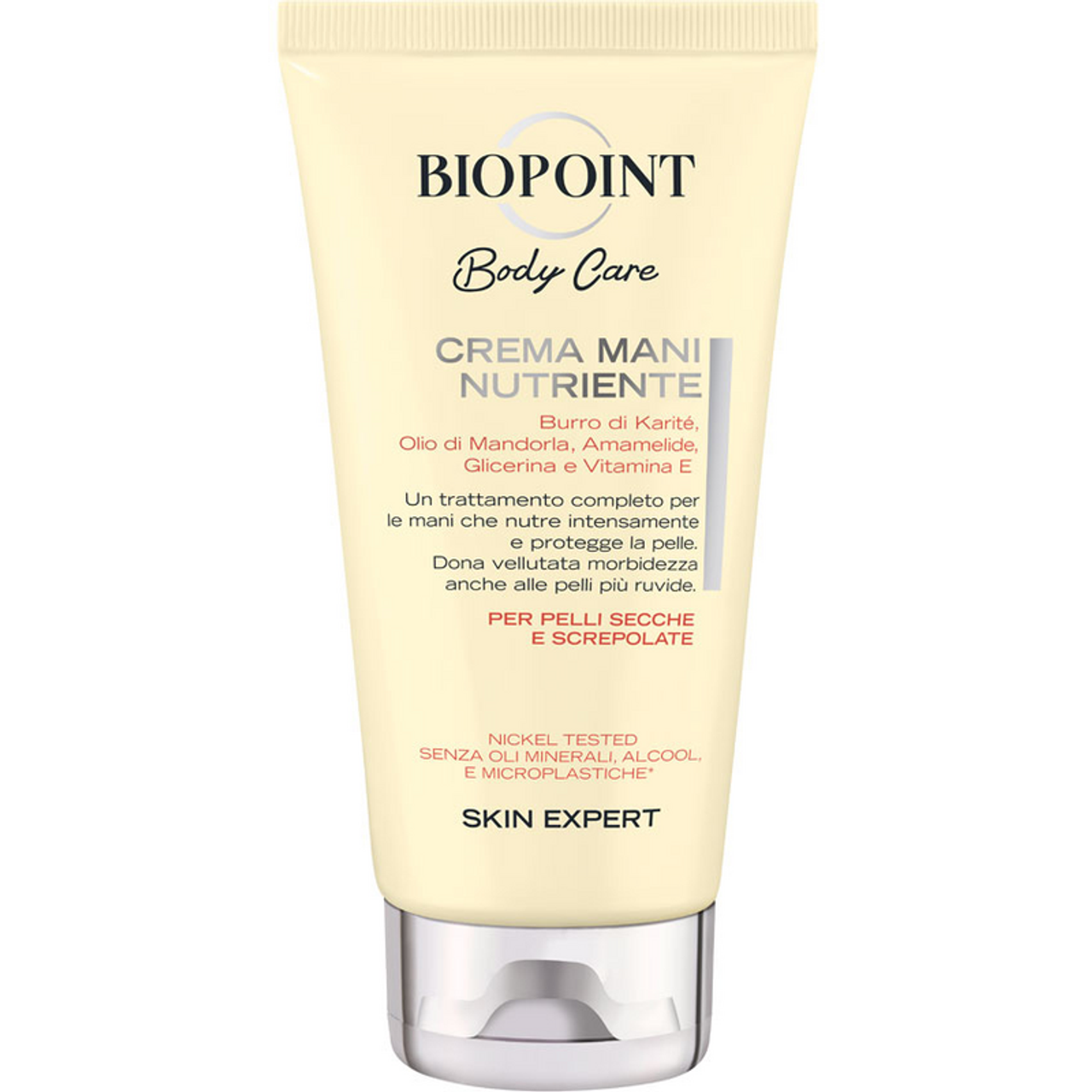 BIOPOINT - Crema Mani Nutriente per Pelli Secche e Screpolate - Burro di Karité, Olio di Mandorla, Amamelide, Glicerina e Vitamina E - 75 ml (25520335)