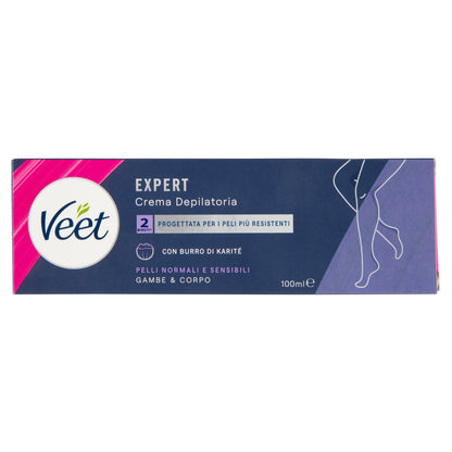 Veet Crema Depilatoria Gambe e Corpo Expert Pelli Normali e Sensibili 100 ml (25613309)