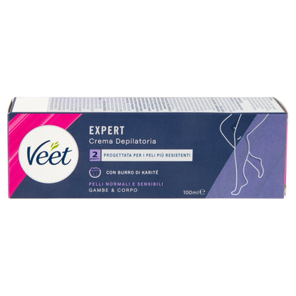 Veet Crema Depilatoria Gambe e Corpo Expert Pelli Normali e Sensibili 100 ml (25613310)