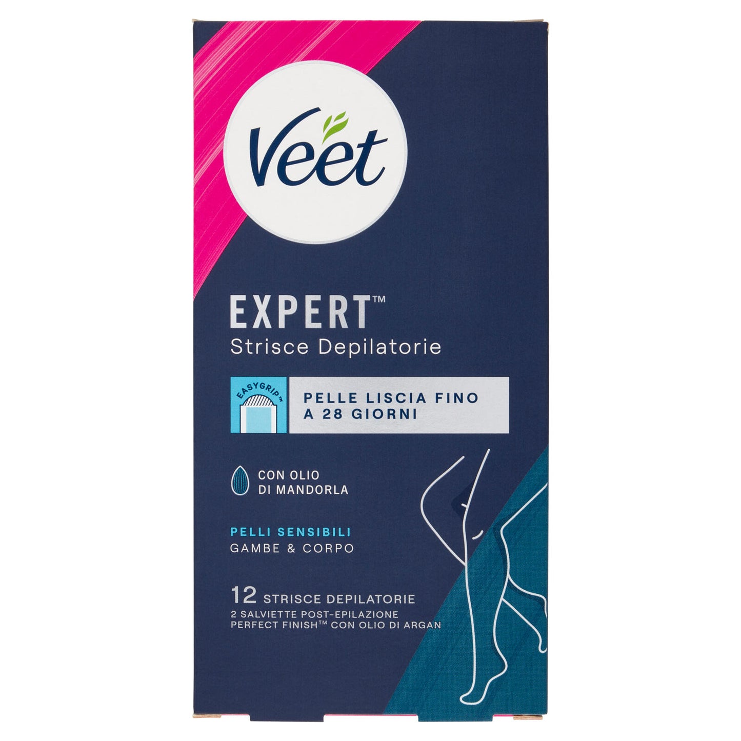 Veet Expert Strisce Corpo Pelli Sensibili, 12 strisce (25613319)