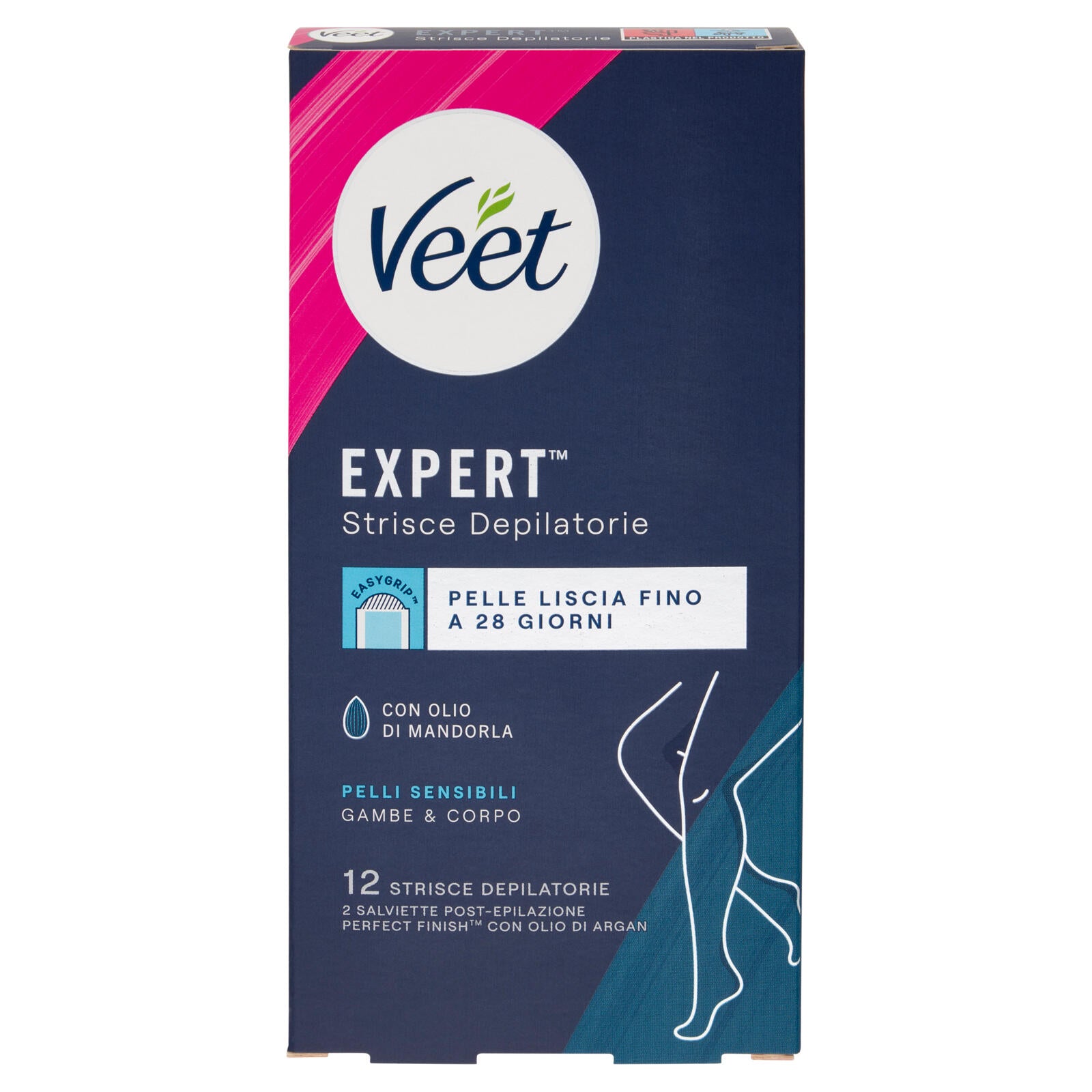 Veet Expert Strisce Corpo Pelli Sensibili, 12 strisce (25613320)