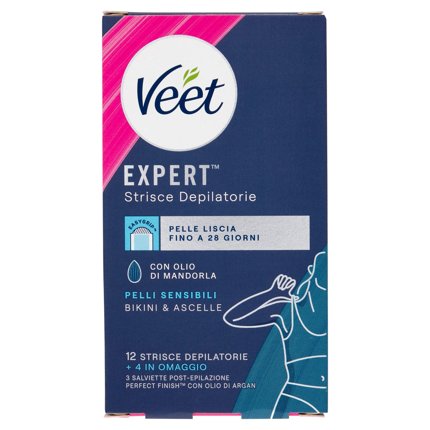 Veet Expert Strisce Ascelle e Zona Bikini Pelli Sensibili, 16 Strisce (25613315)
