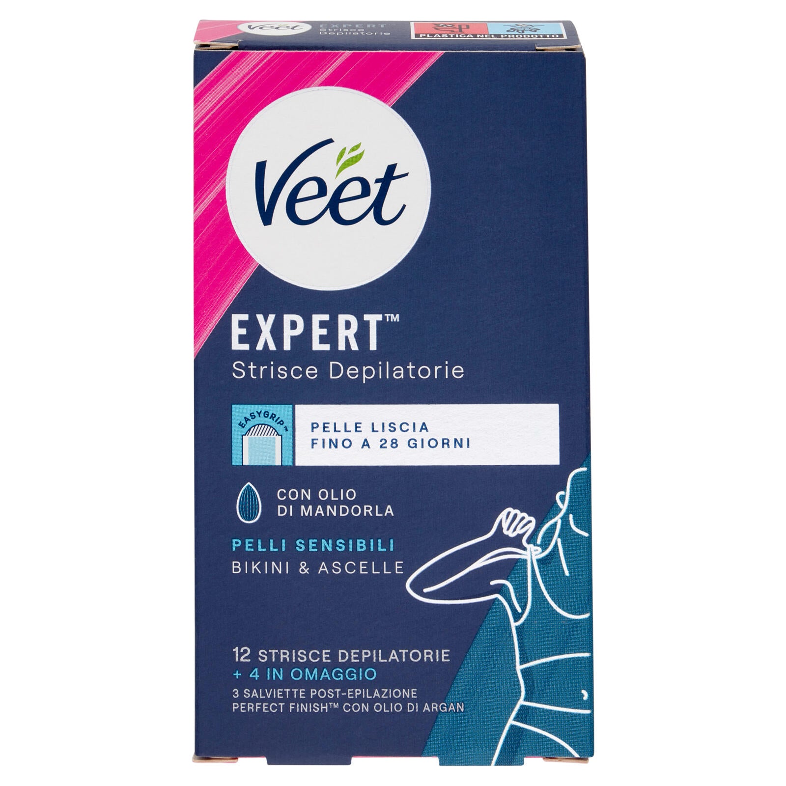 Veet Expert Strisce Ascelle e Zona Bikini Pelli Sensibili, 16 Strisce (25613316)
