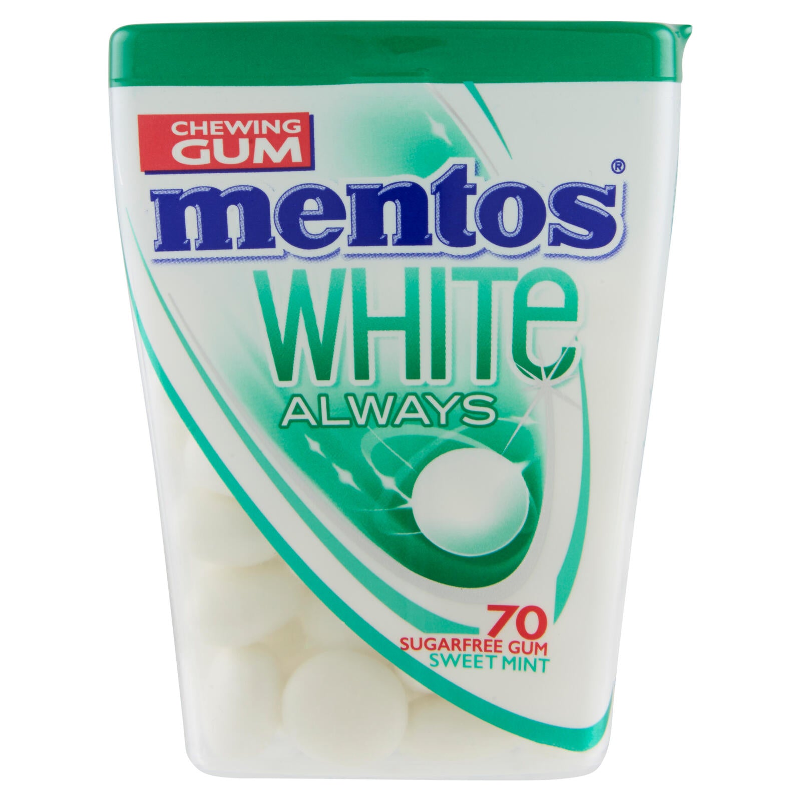 mentos White Always 70 Sugarfree Gum Sweet Mint 74 g (25560217)
