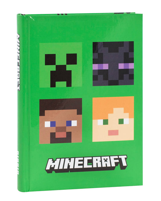 MINECRAFT - Diario Scuola, Agenda Giornaliera 12 Mesi per Bambini e Ragazzi, con Copertina Imbottita, 320 Pagine Colorate, Ideale per Scuola Elementare e Media, 13x17.8 cm, Faces Pixel (25561965)