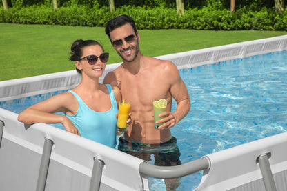 Bestway 5612B Piscina Fuori Terra Power Steel Power Rettangolare da 640x274x132 cm
