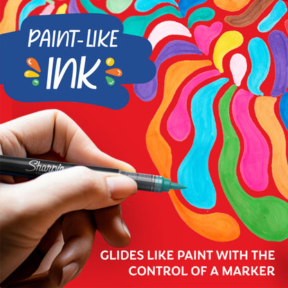 Sharpie Creative Marker Penne per pittura acrilica, pennarelli a base d'acqua con punta a pennello, inchiostro senza sbavature, scrive sulla parte delle superfic, colori assortiti, 5 pz (25602643)