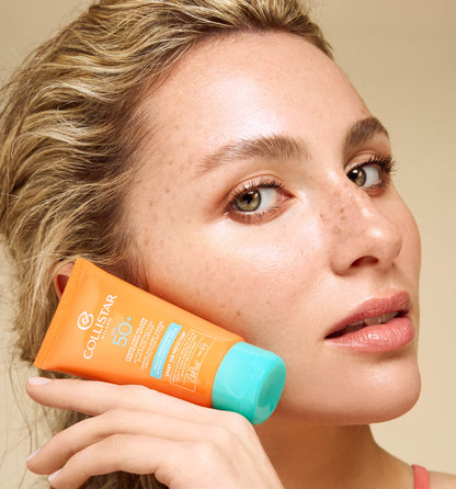 Collistar Crema Viso Solare Protezione Attiva SPF 50+, Prevenzione da rughe e macchie, Ottimo anche per seno, décolleté, mani (25523260)