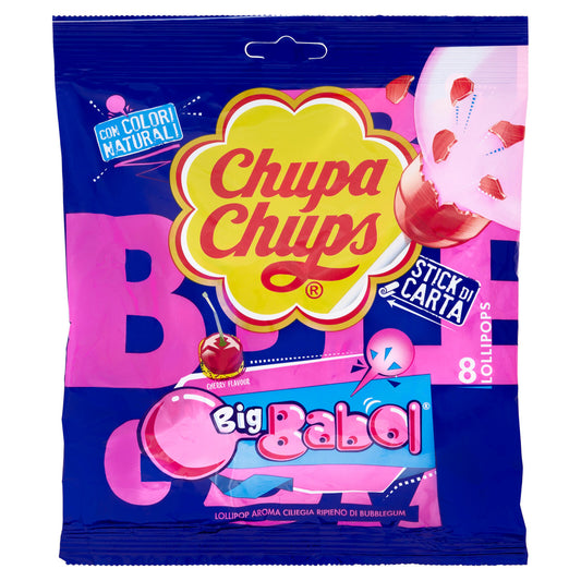 Chupa Chups Cherry Flavour Big Babol 8 Lollipops 144 g