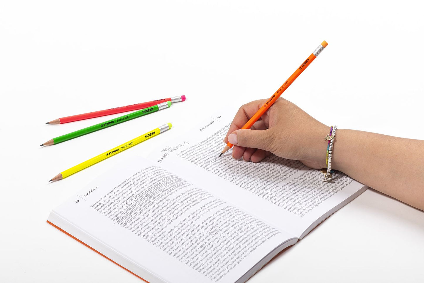 Matita in grafite - STABILO Swano fluo in Giallo Fluo - Gradazione HB (25545215)