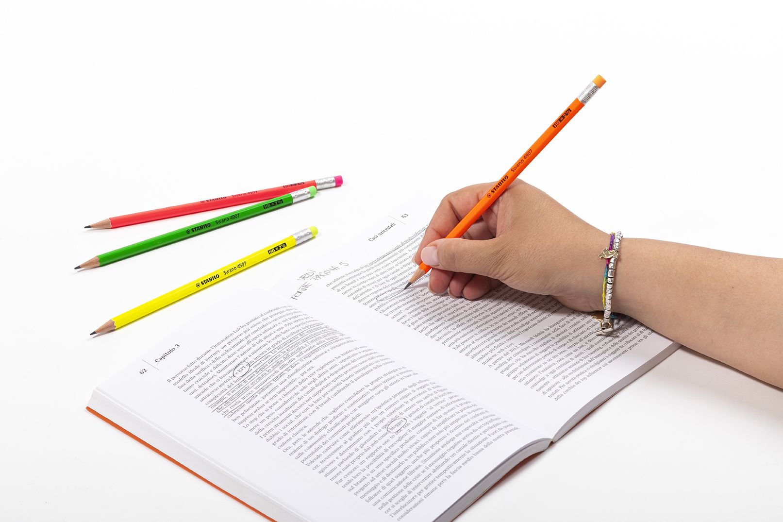 Matita in grafite - STABILO Swano fluo in Verde Fluo - Gradazione HB (25545220)