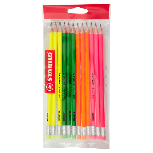STABILO Swano HB=2 ½ con fusto fluorescente - Ecopack da 12 pz. (25608372)