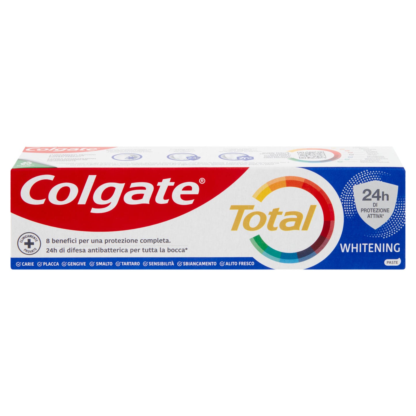 Colgate dentifricio sbiancante Total Whitening 24h di protezione attiva 75 ml