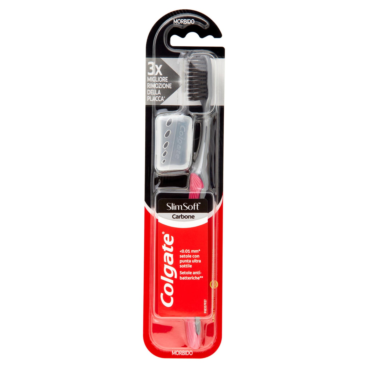 Colgate spazzolino Slim Soft al carbone pulizia profonda, morbido (25523232)