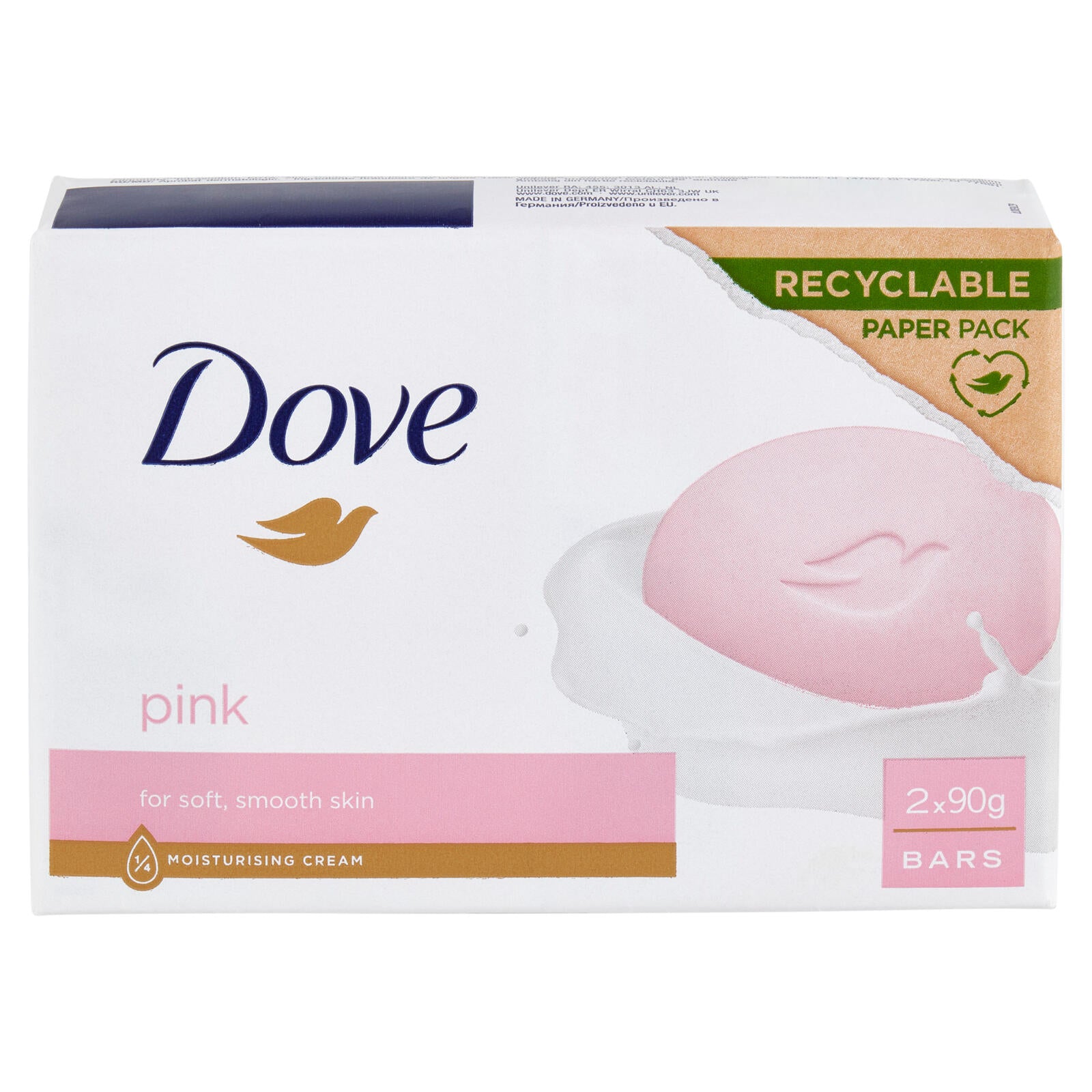Dove pink for soft, smooth skin Bars 2 x 90 g (25525696)
