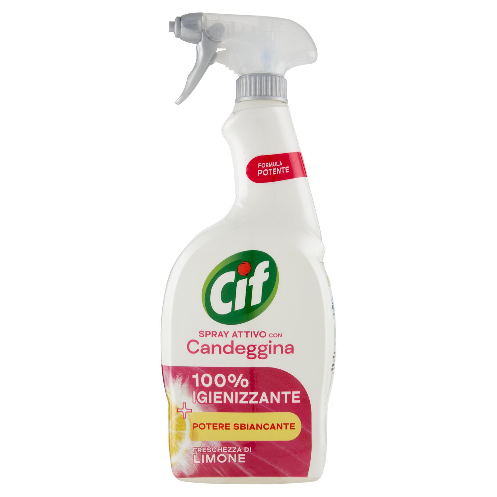 Cif Spray Attivo con Candeggina Freschezza Limone 650 ml ->