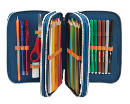 Franco Cosimo Panini DRAGONBALL - Astuccio 3 Scomparti Bambina e Bambino, con Interno Organizzato, Tasca a Zip e Organizer Portapenne - Astuccio Scuola Media e Elementare in Tessuto, 20x13x7h cm (25529841)