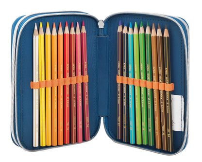 Franco Cosimo Panini DRAGONBALL - Astuccio 3 Scomparti Bambina e Bambino, con Interno Organizzato, Tasca a Zip e Organizer Portapenne - Astuccio Scuola Media e Elementare in Tessuto, 20x13x7h cm (25529840)