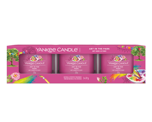 Yankee Candle - Candele votive in vetro - set da 3 - Art In The Park