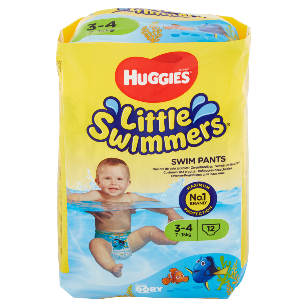 Huggies Little Swimmers Pannolino Costumino 3-4 7-15kg 12 pz