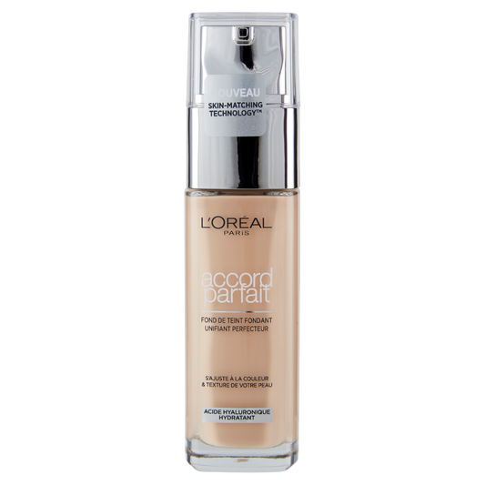 L&#39;Or&#233;al Paris Accord Parfait, Fondotinta Liquido con Acido Ialuronico, 1.5.N Lin/Linen, 30 ml (25531665)