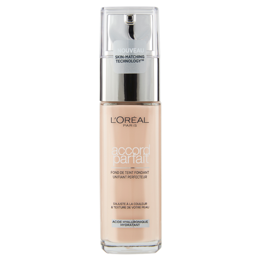 L&#39;Or&#233;al Paris Accord Parfait, Fondotinta Liquido con Acido Ialuronico, 1.R/1.C Ivoire Rose, 30 ml (25531667)