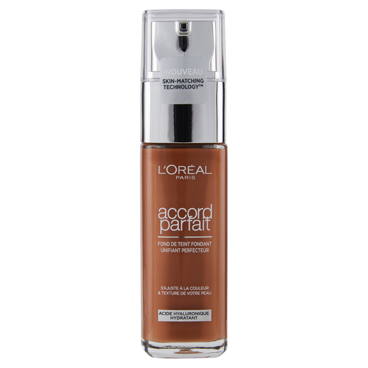 L&#39;Or&#233;al Paris Accord Parfait, Fondotinta Liquido con Acido Ialuronico, 8.5.D/8.5.W Toffee, 30 ml (25531683)