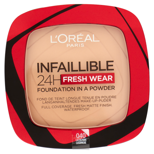 L&#39;Or&#233;al Paris Fondotinta compatto Infaillible 24H Fresh Wear, 40 Cachemire/Cashmere (25531852)