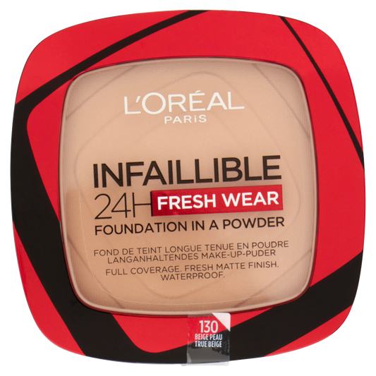 L&#39;Or&#233;al Paris Fondotinta compatto Infaillible 24H Fresh Wear, 130 Beige Peau/True Beige (25531847)
