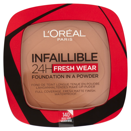 L&#39;Or&#233;al Paris Fondotinta compatto Infaillible 24H Fresh Wear, 140 Beige Dor&#233;/Golden Beige (25531848)