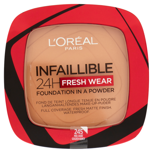 L&#39;Or&#233;al Paris Fondotinta compatto Infaillible 24H Fresh Wear, 245 Miel Dore/Golden Honey (25531851)