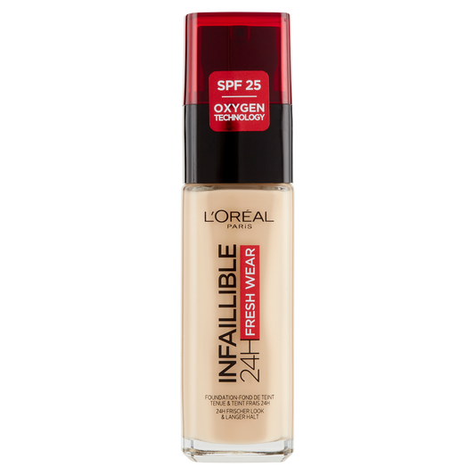 L&#39;Or&#233;al Paris Fondotinta Liquido Infaillible 24H Fresh Wear, A Lunga Tenuta, SPF25, Sable Ros&#233; (180) (25531855)