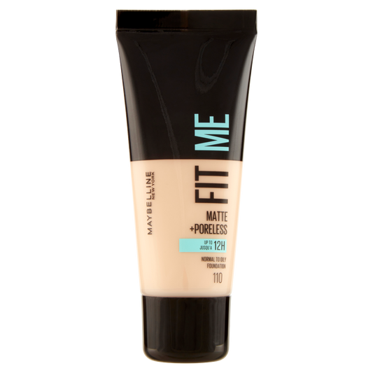 Maybelline New York Fondotinta Fit Me Matte&amp;Poreless, Finish Opacizzante, 110 Porcelain 30 ml (25558887)