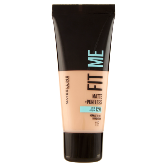Maybelline New York Fondotinta Fit Me Matte&amp;Poreless, Finish Opacizzante, 115 Ivory 30 ml (25558889)