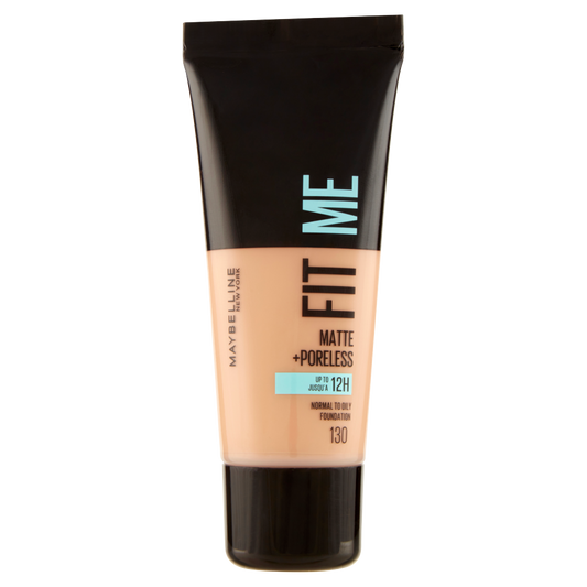 Maybelline New York Fondotinta Fit Me Matte&amp;Poreless, Finish Opacizzante, 130 Buff Beige 30 ml (25558902)