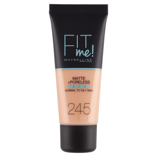 Maybelline New York Fondotinta Fit Me Matte&amp;Poreless, Finish Opacizzante, 245 Classic Beige (25558912)