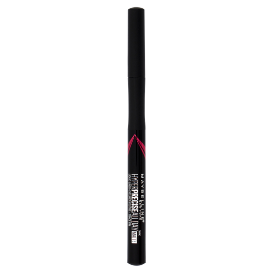 Maybelline New York Eyeliner in Penna Hyper Precise All Day, Tratto Definito, 701 Matte Onyx