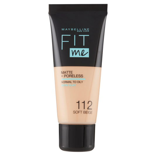Maybelline New York Fondotinta Coprente Opacizzante Fit Me Matte &amp; Poreless, 112 Soft Beige (25558776)