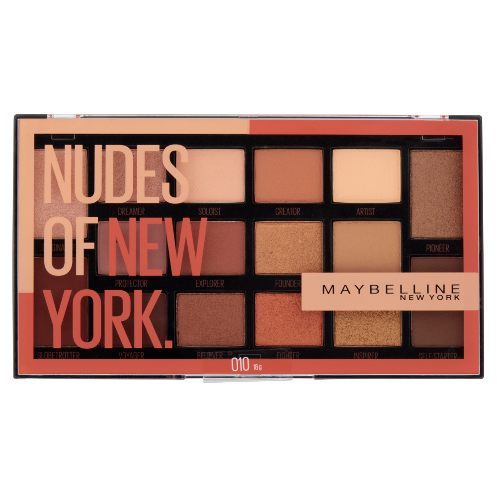 Maybelline New York Palette Ombretti Nudes of New York, Colori Ricchi e Cremosi per Ogni Incarnato