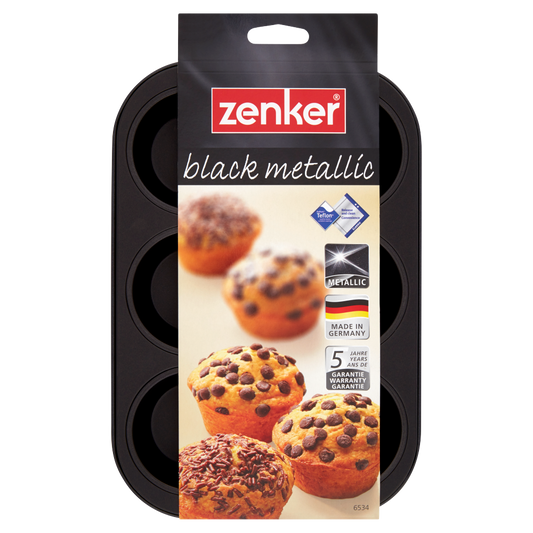 Zenker Black metallic Stampo per muffin a 6 impronte