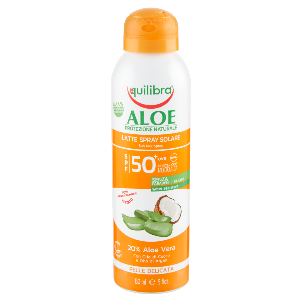 equilibra Aloe Latte Spray Solare SPF 50? Pelle Delicata 150 ml