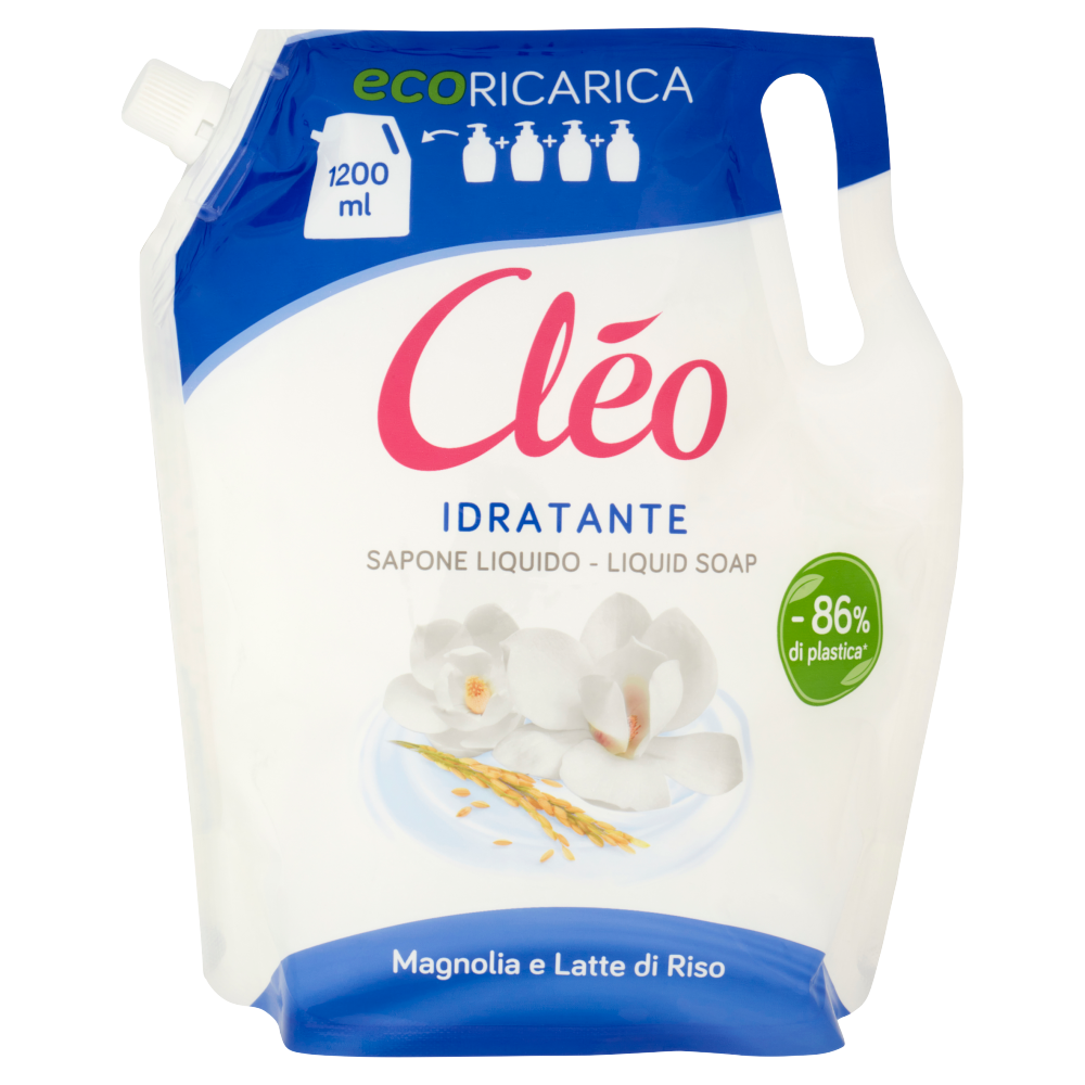 Cl&#233;o Idratante Sapone Liquido Magnolia e Latte di Riso Ecoricarica 1200 ml (25522907)