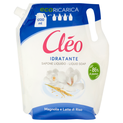 Cl&#233;o Idratante Sapone Liquido Magnolia e Latte di Riso Ecoricarica 1200 ml (25522907)