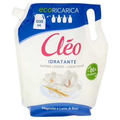 Cl&#233;o Idratante Sapone Liquido Magnolia e Latte di Riso Ecoricarica 1200 ml (25522908)