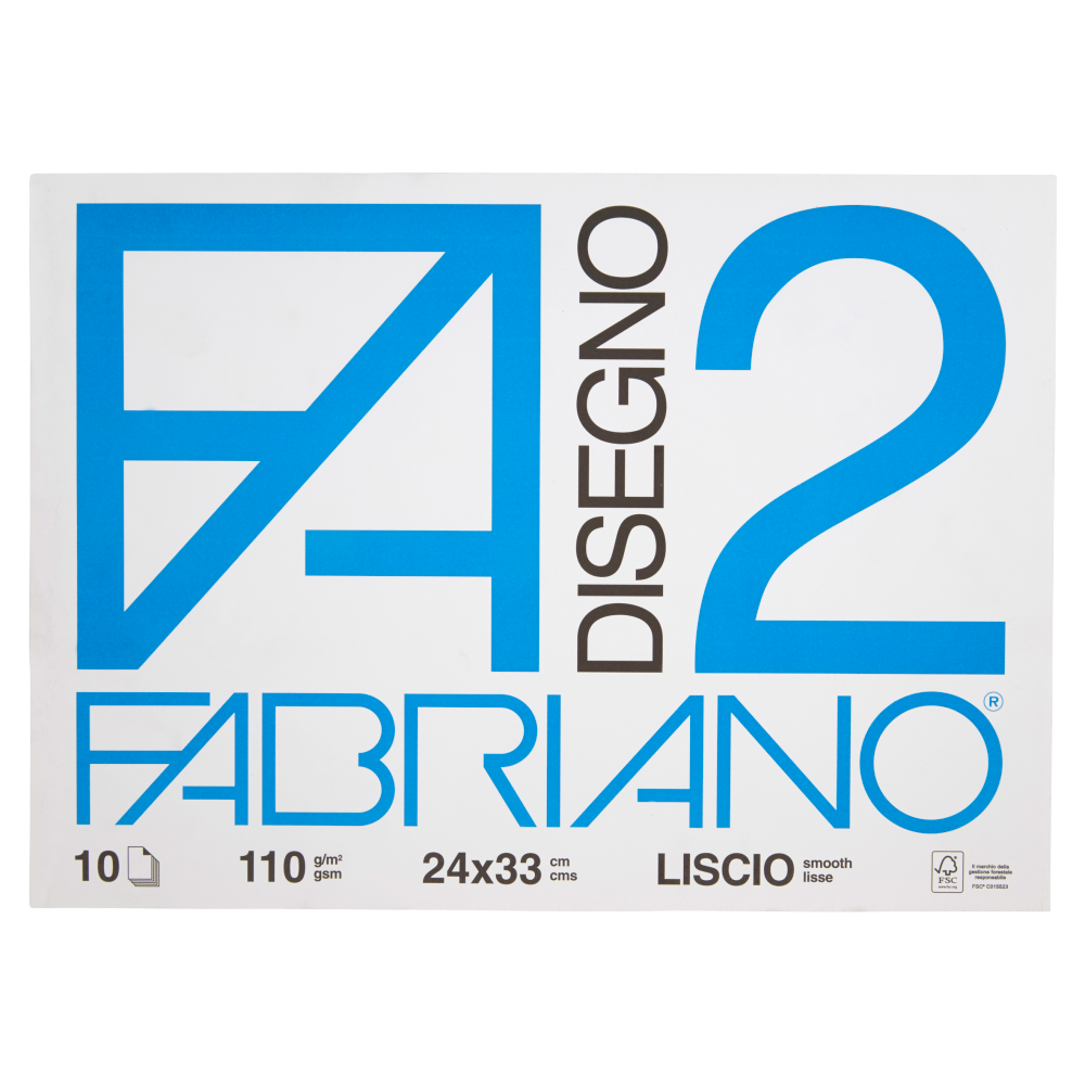 Fabriano Disegno FA/2 album 10 fogli 24x33 cm liscio