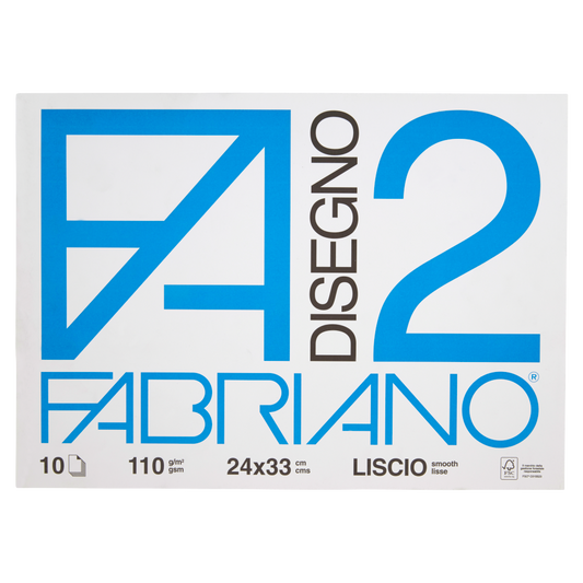 Fabriano Disegno FA/2 album 10 fogli 24x33 cm liscio